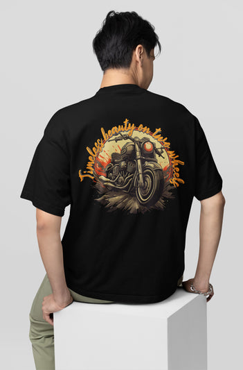 Timeless Beauty Oversized T-shirt for Bikers