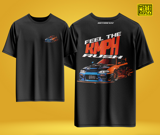 Feel The KMPH Rush Oversized T-shirt for Car Lovers