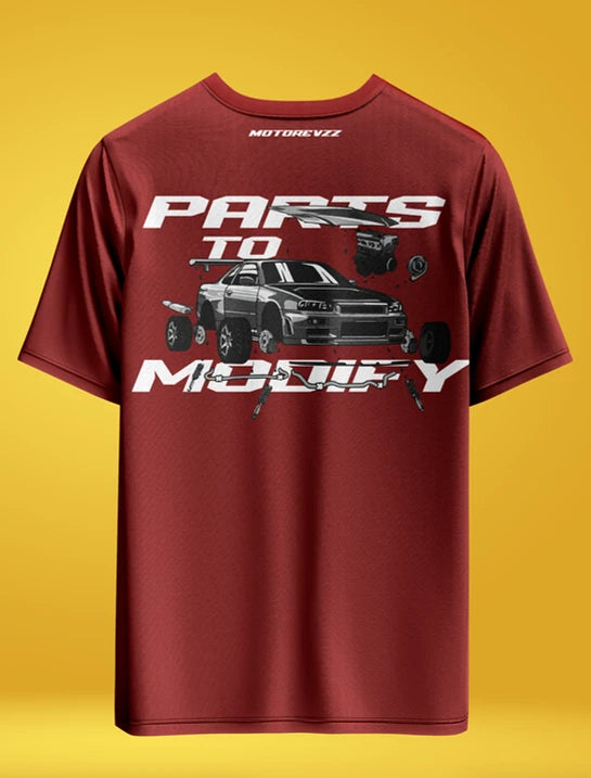 Parts to Modify Oversized T-shirt for Car Lovers