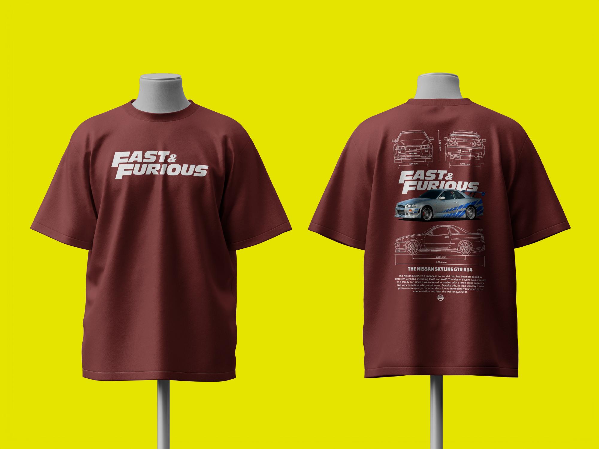 Fast and Furious Oversized Tshirt