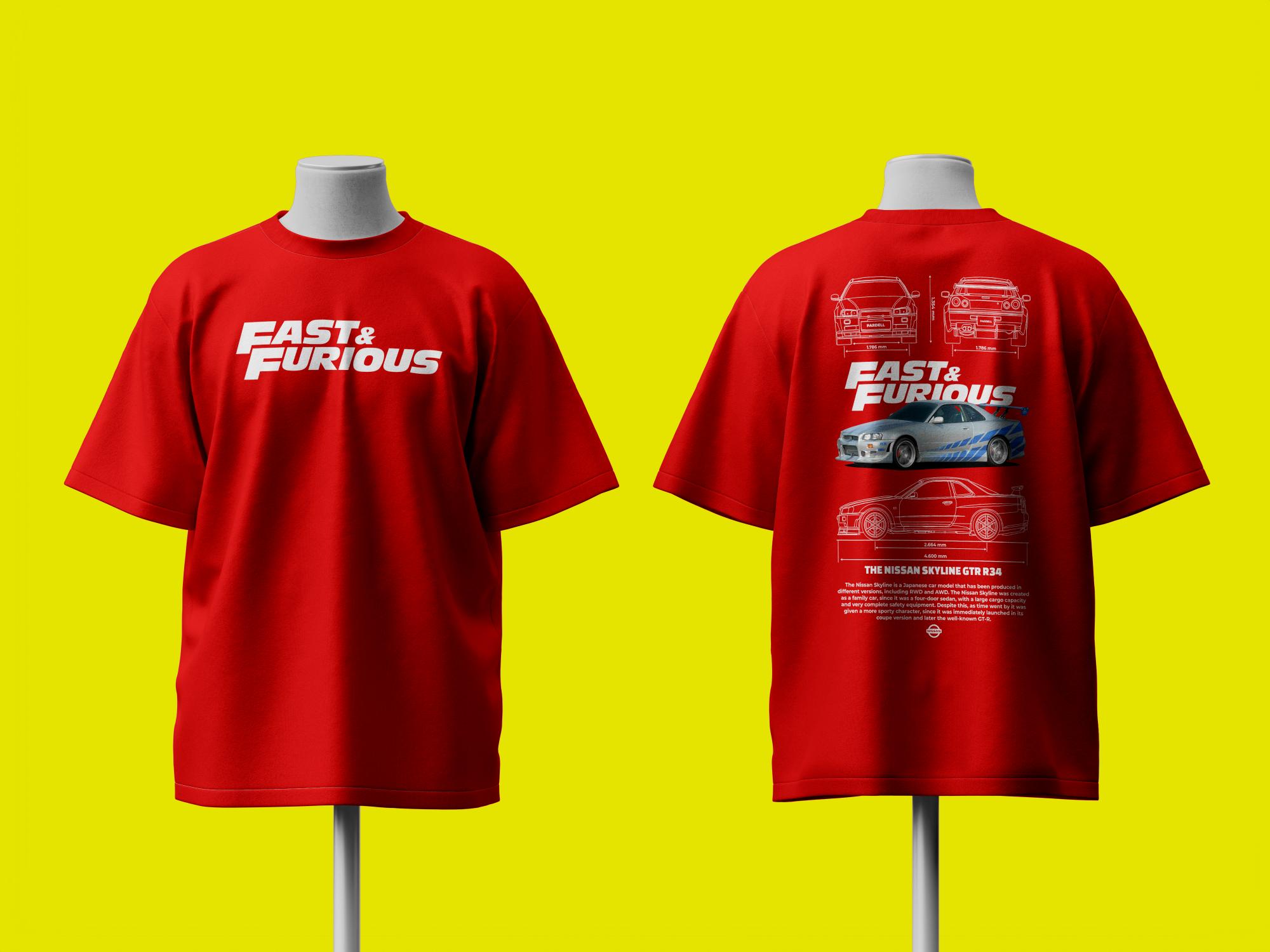 Fast and Furious Oversized Tshirt