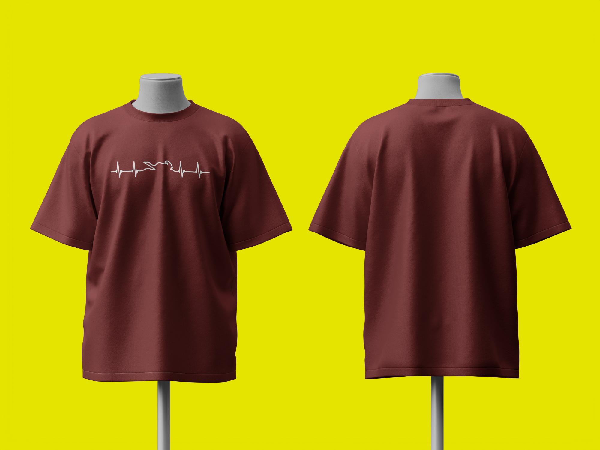 Heartbeat of a Biker Oversized T-Shirt