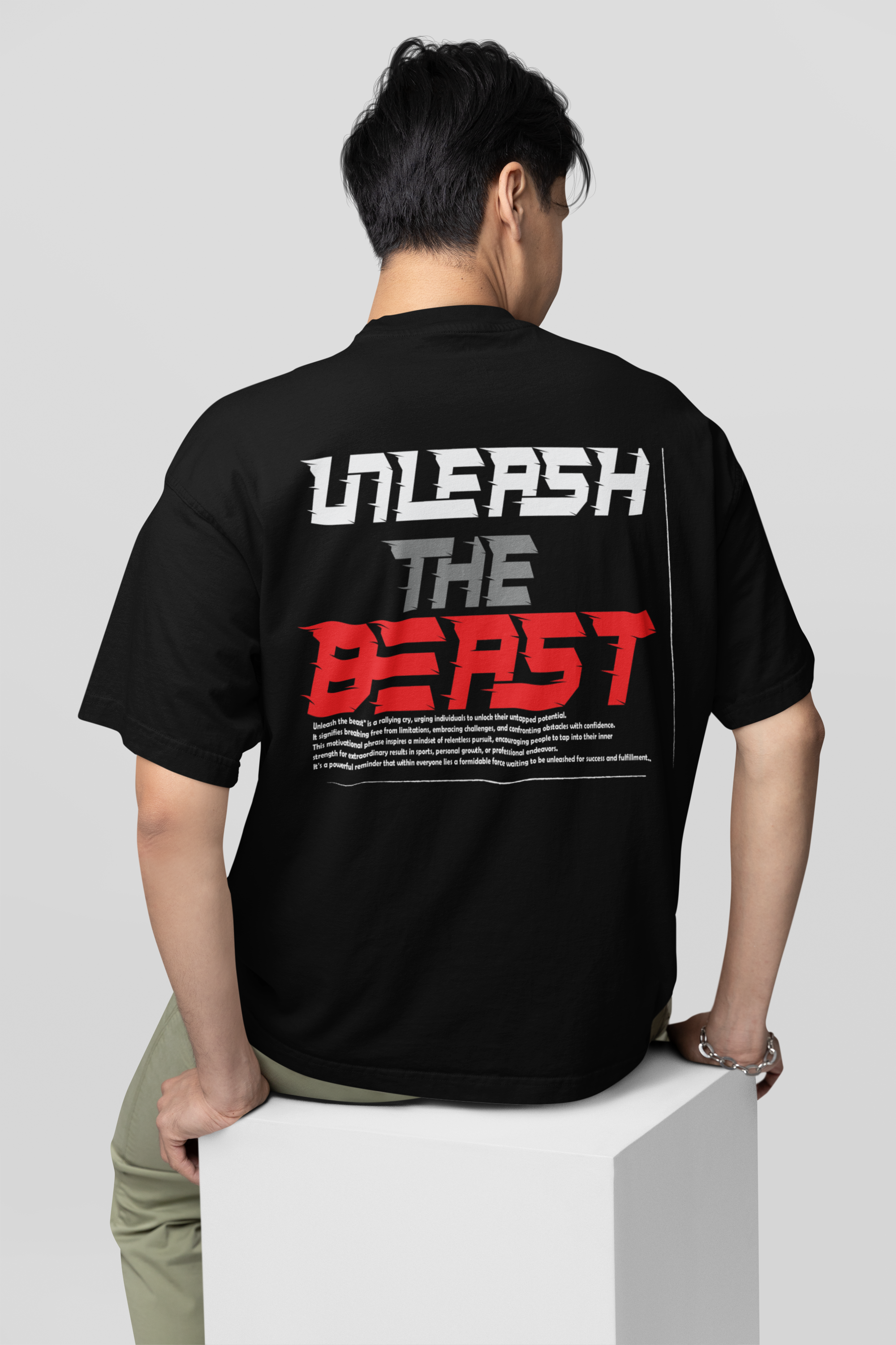 Unleash The Beast Oversized T-shirt for Bikers