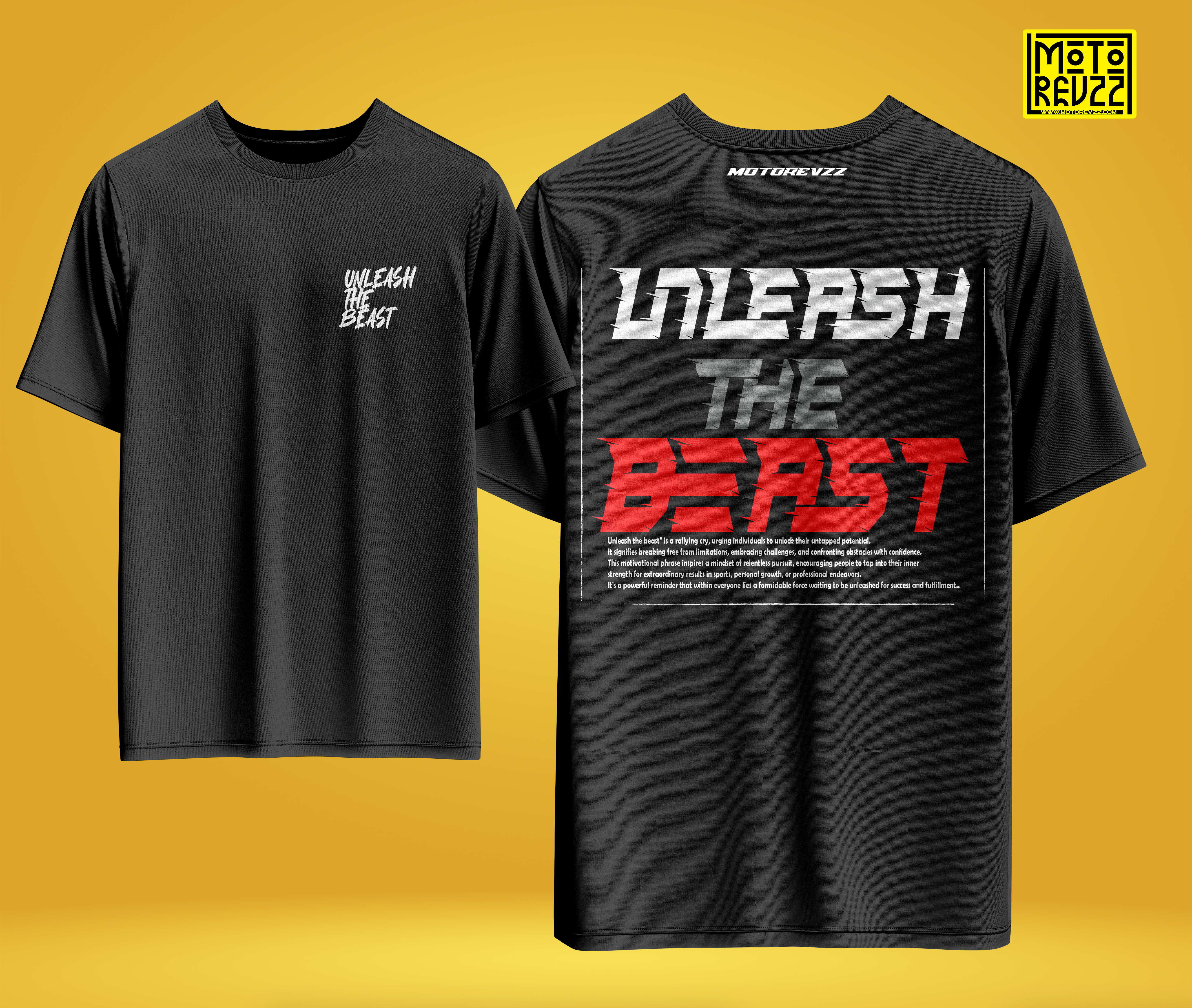 Unleash The Beast Oversized T-shirt for Bikers